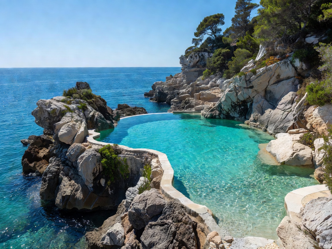 Hotel du Cap Eden Roc legendary saltwater pool in French Riviera France